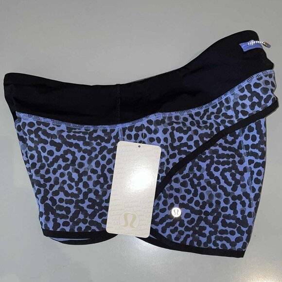 Lululemon Run: Speed Short *4-way Stretch Ace Spot Lullaby Black - Size 8 - NWT - Picture 4 of 10